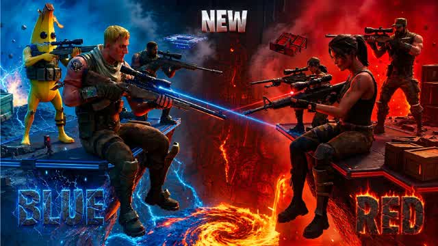 RED VS BLUE: SNIPER WAR — Fortnite Creative map cover art