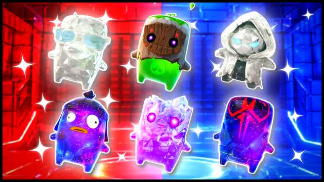 RED VS BLUE POWER MARK 🔴🔵 — Fortnite Creative map cover art