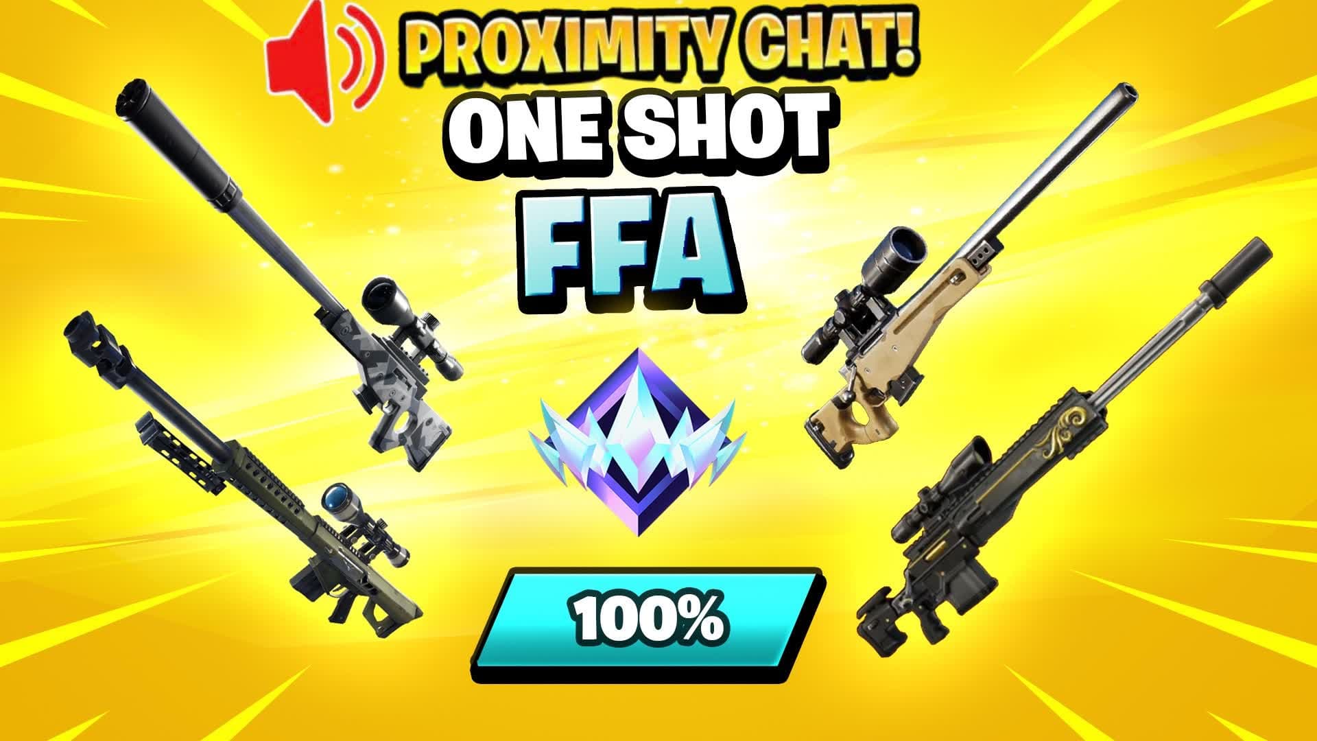β¨ ONE SHOT PIT - FFA β¨ β Fortnite Creative map