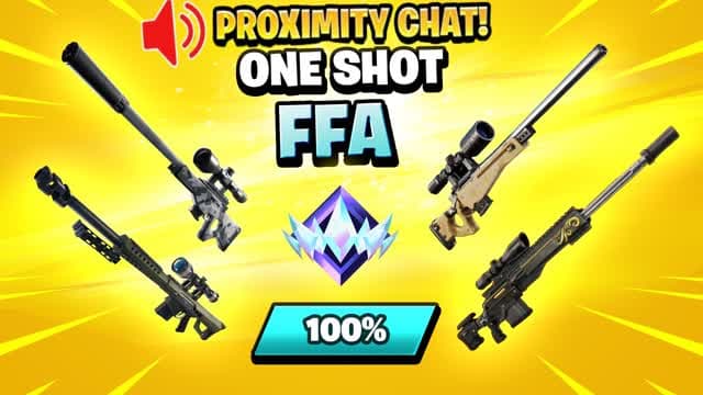✨ ONE SHOT PIT - FFA ✨ — Fortnite Creative map cover art