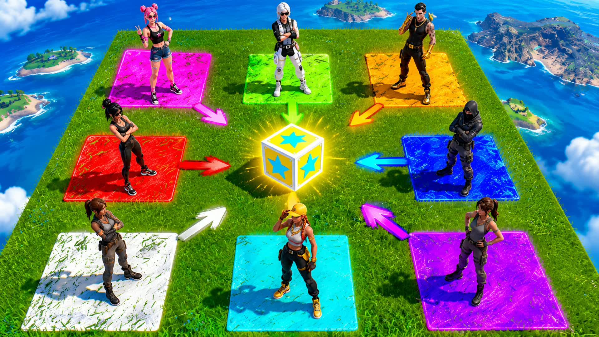 SHOOT OR DIE LUCK BLOCK — Fortnite Creative map