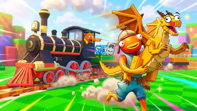 BRAINROT TRAIN 💪 SIMULATOR — Fortnite Creative map cover art