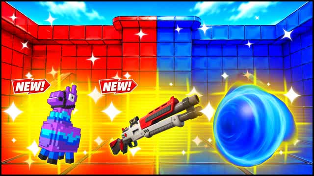 RED VS BLUE VELVET LOUNGE 🔴🔵 — Fortnite Creative map cover art