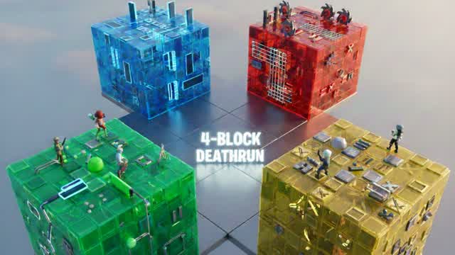 #Deathrun - 4 Blocks# — Fortnite Creative map cover art