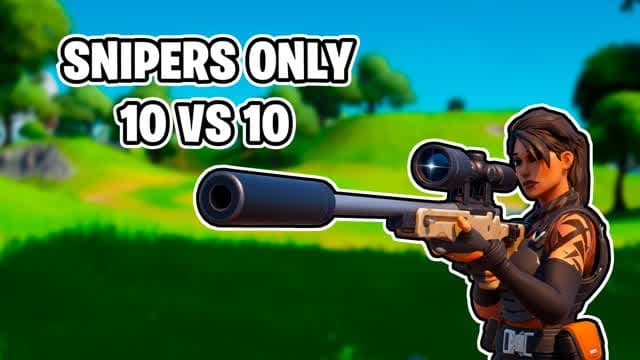 Sniper Only 10vs10 — Fortnite Creative map cover art