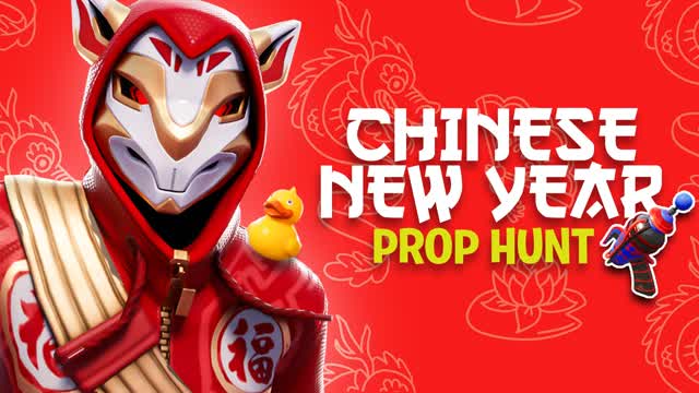 Chinese New Year Prop Hunt: Party Spring — Fortnite Creative map cover art