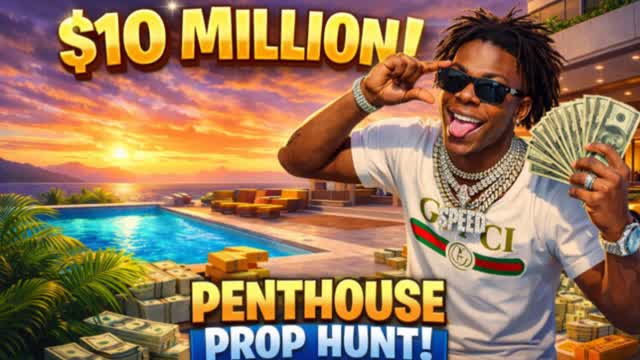 ISHOWSPEED PENTHOUSE PROP HUNT — Fortnite Creative map cover art
