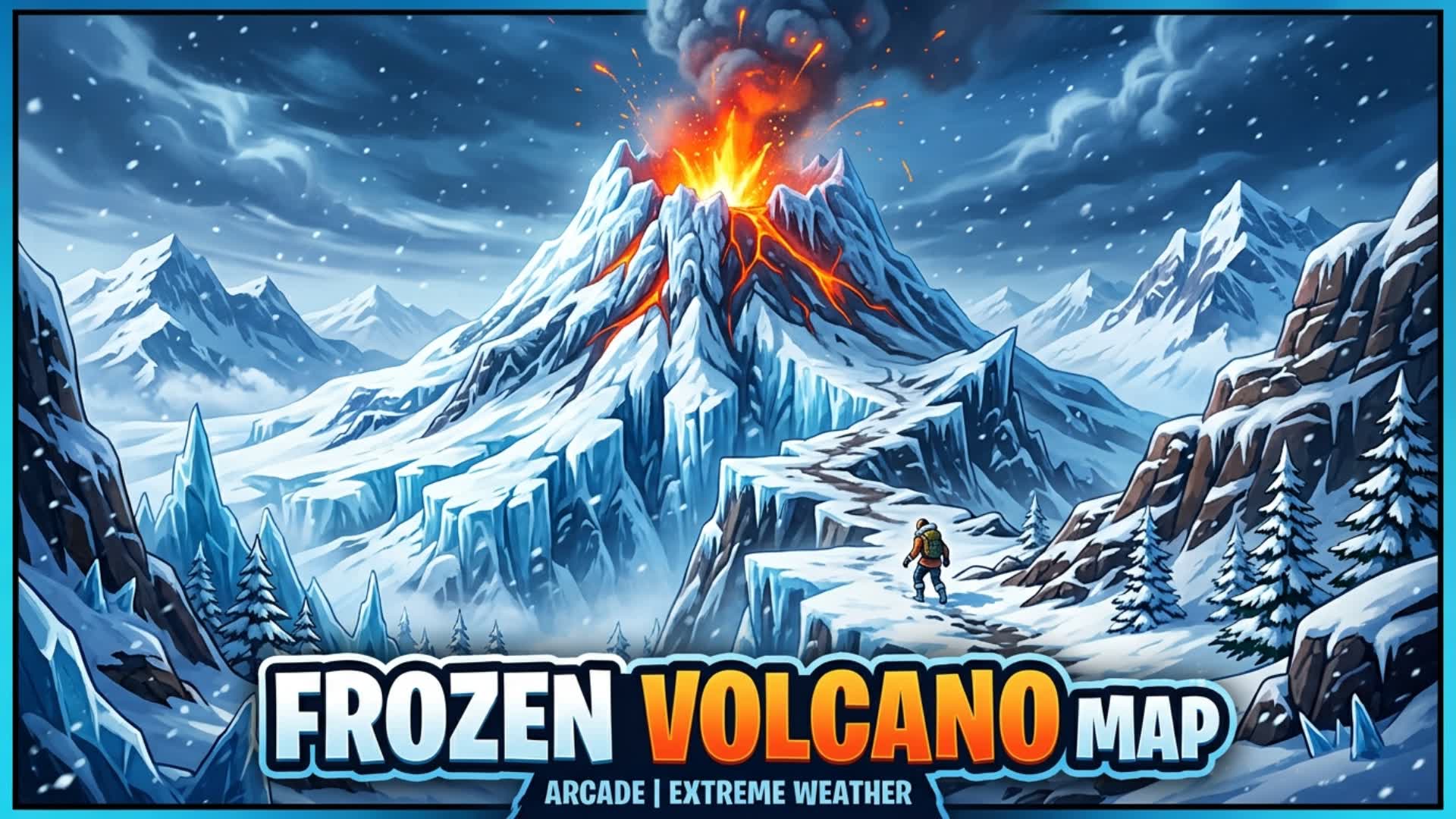 POOKO island = FROZEN VOLCANO — Fortnite Creative map
