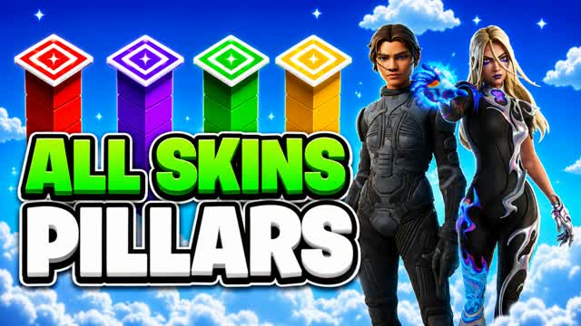 ALL SKINS PILLARS — Fortnite Creative map