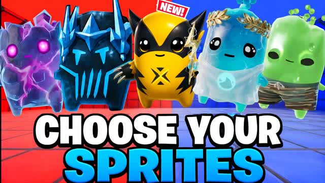 CHOOSE YOUR SPRITES! (TEAM BATTLE) 🔴🔵 — Fortnite Creative map