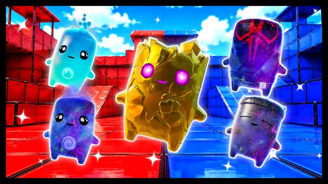 BLUE VS RED READY HANDS 🔵🔴 — Fortnite Creative map cover art