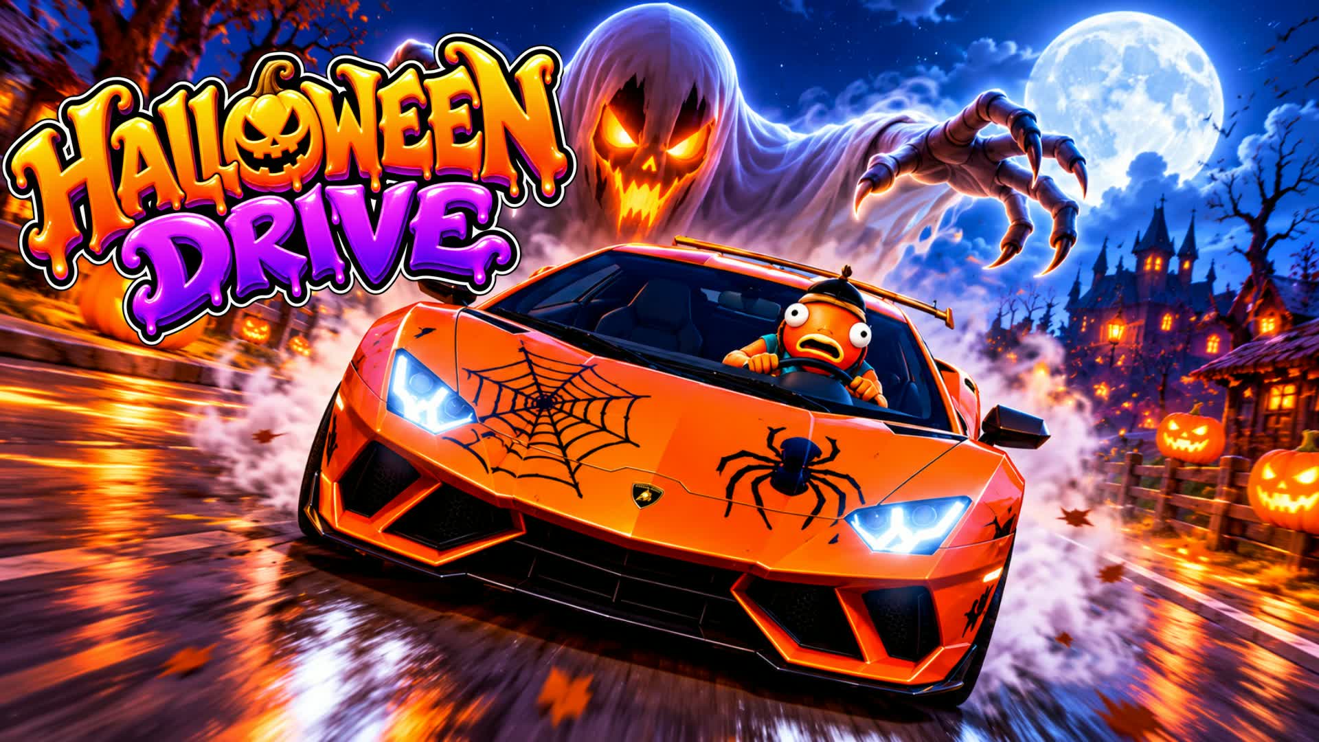 SPOOKY HALLOWEEN HORROR DRIVE VEHICLE — Fortnite Creative map