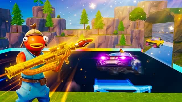 Rocket VS Driver |الصاروخ ضد السيارة🚘🚀 — Fortnite Creative map