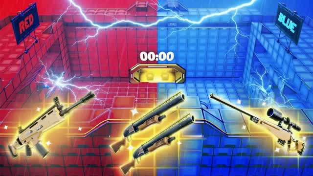 UNC CRAZY RVB RED VS BLUE RVB — Fortnite Creative map cover art