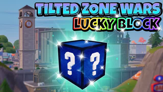 TILTED ZONE WARS LUCKY BLOCK⭐ — Fortnite Creative map cover art