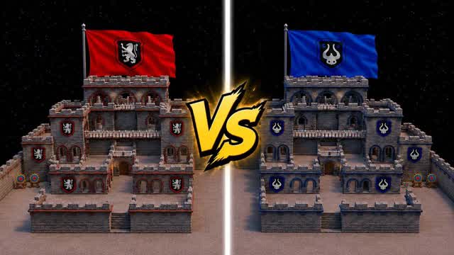 أزرق ضد الأحمر Red vs Blue🔵🔴 — Fortnite Creative map
