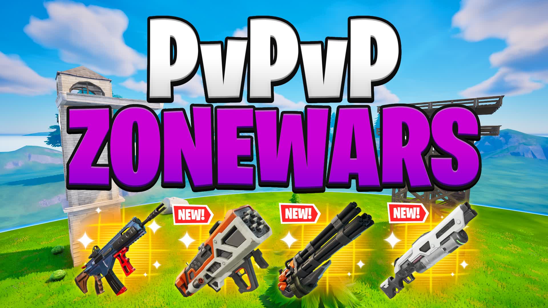 PvPvP Zone Wars 🏆 — Fortnite Creative map