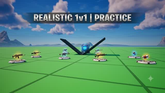 Realistic 1v1 practice — Fortnite Creative map cover art