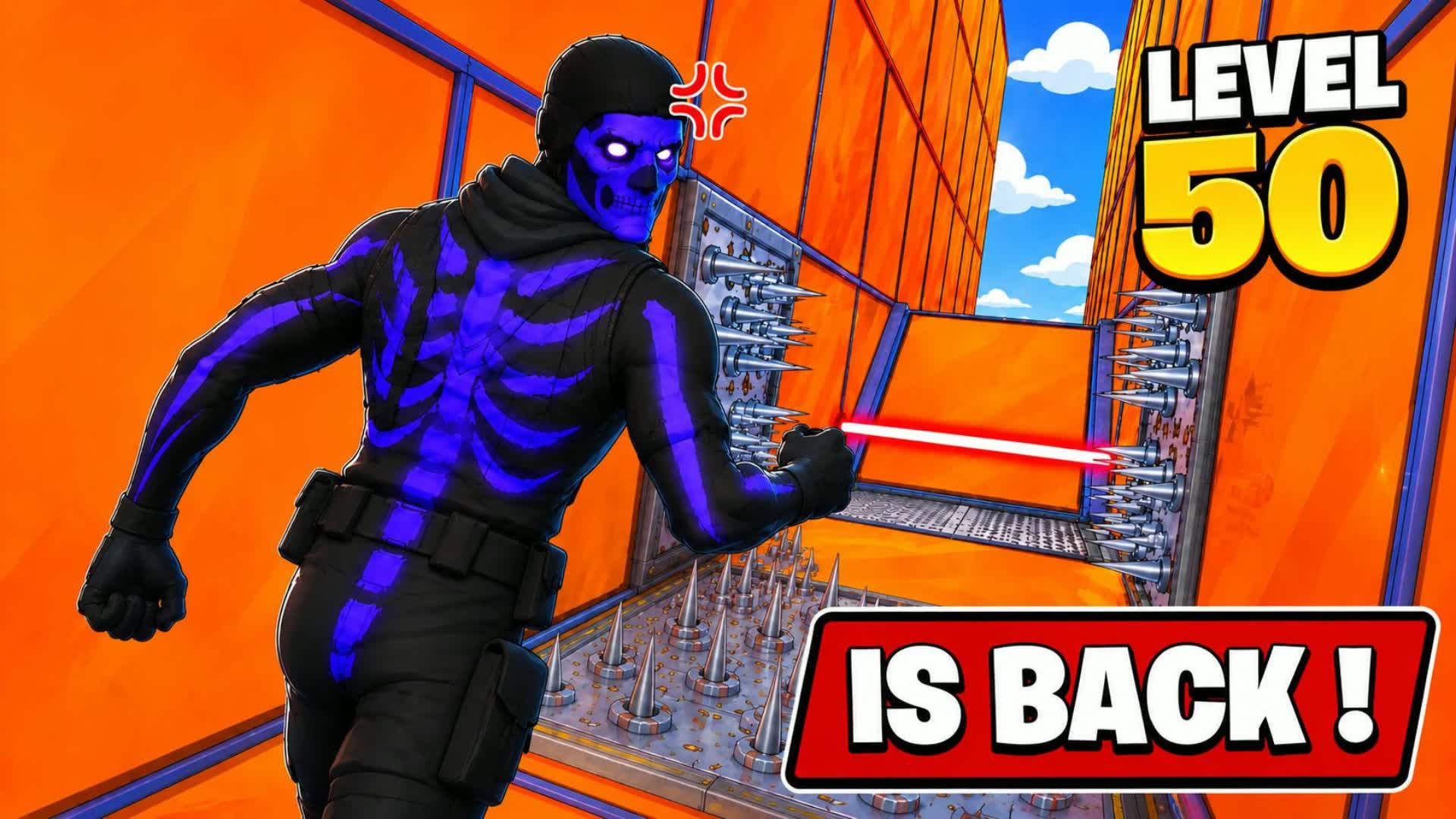 باركور 50 مرحلة PARKOUR صعب — Fortnite Creative map