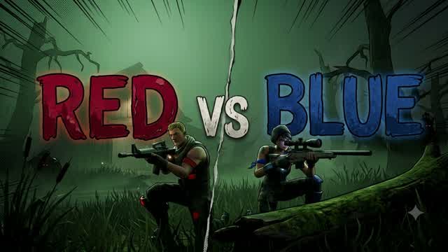 HORROR RED VS BLUE — Fortnite Creative map cover art