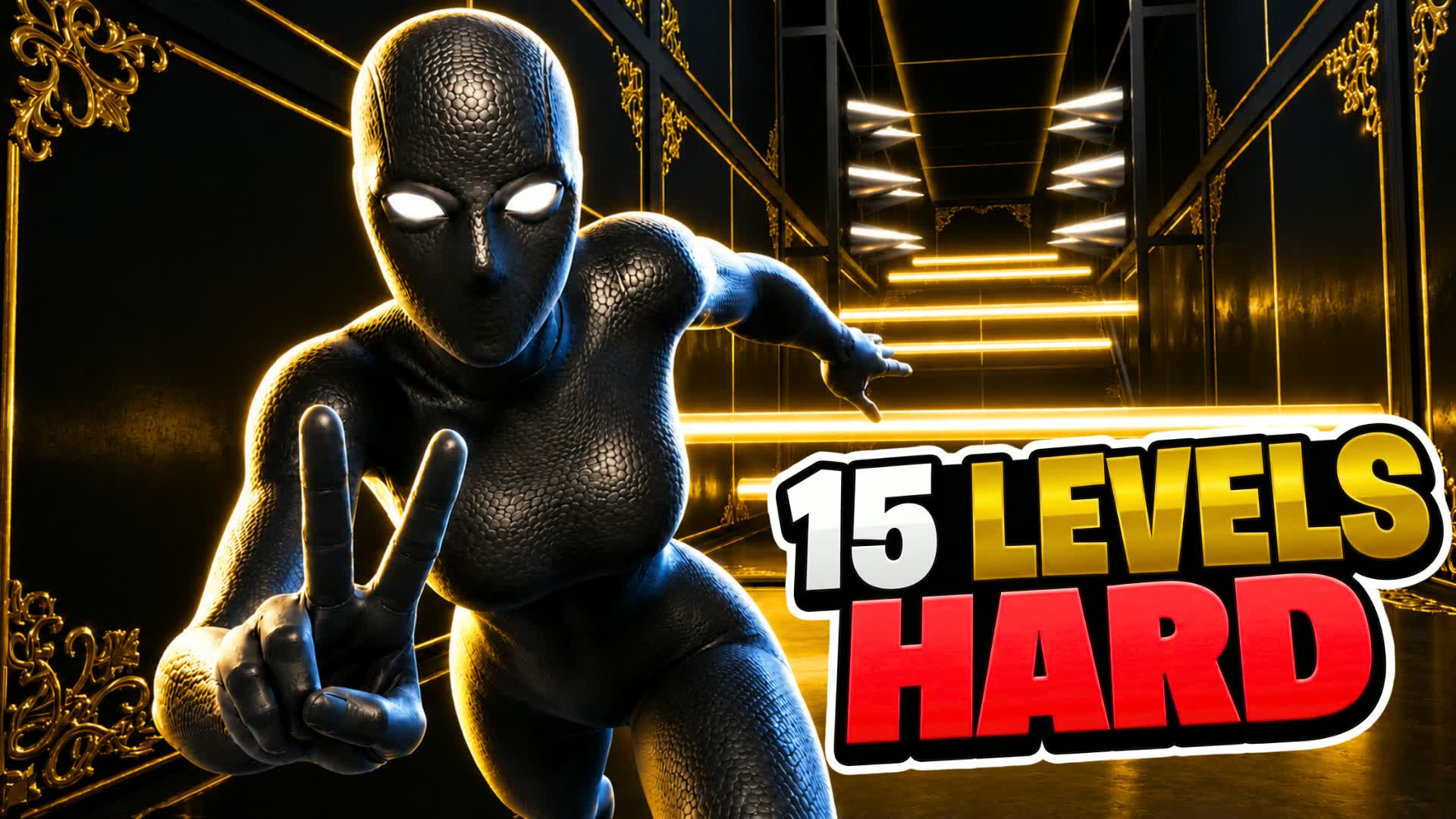 💛HARD PARKOUR🖤15 LEVELS⭐ — Fortnite Creative map