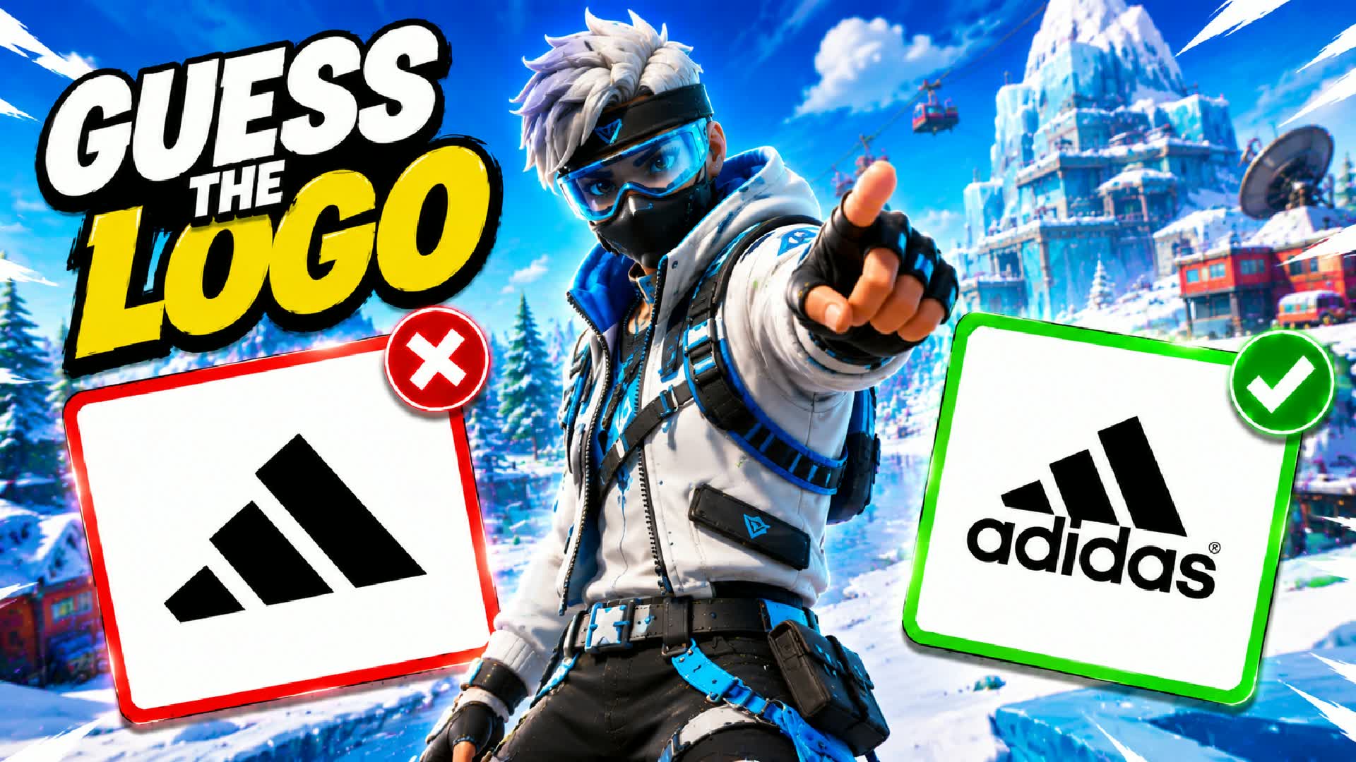 GUESS LOGO 🔎 PARKOUR OBBY — Fortnite Creative map