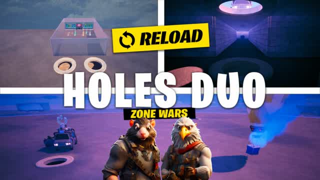 Holes Duo Reload - Zone Wars — Fortnite Creative map cover art