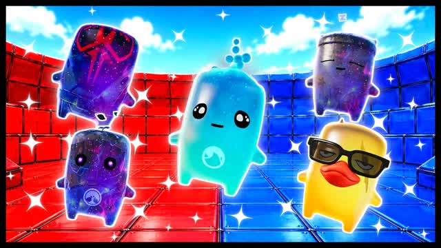 BLUE VS RED MOVE SMARTER 🔵🔴 — Fortnite Creative map cover art