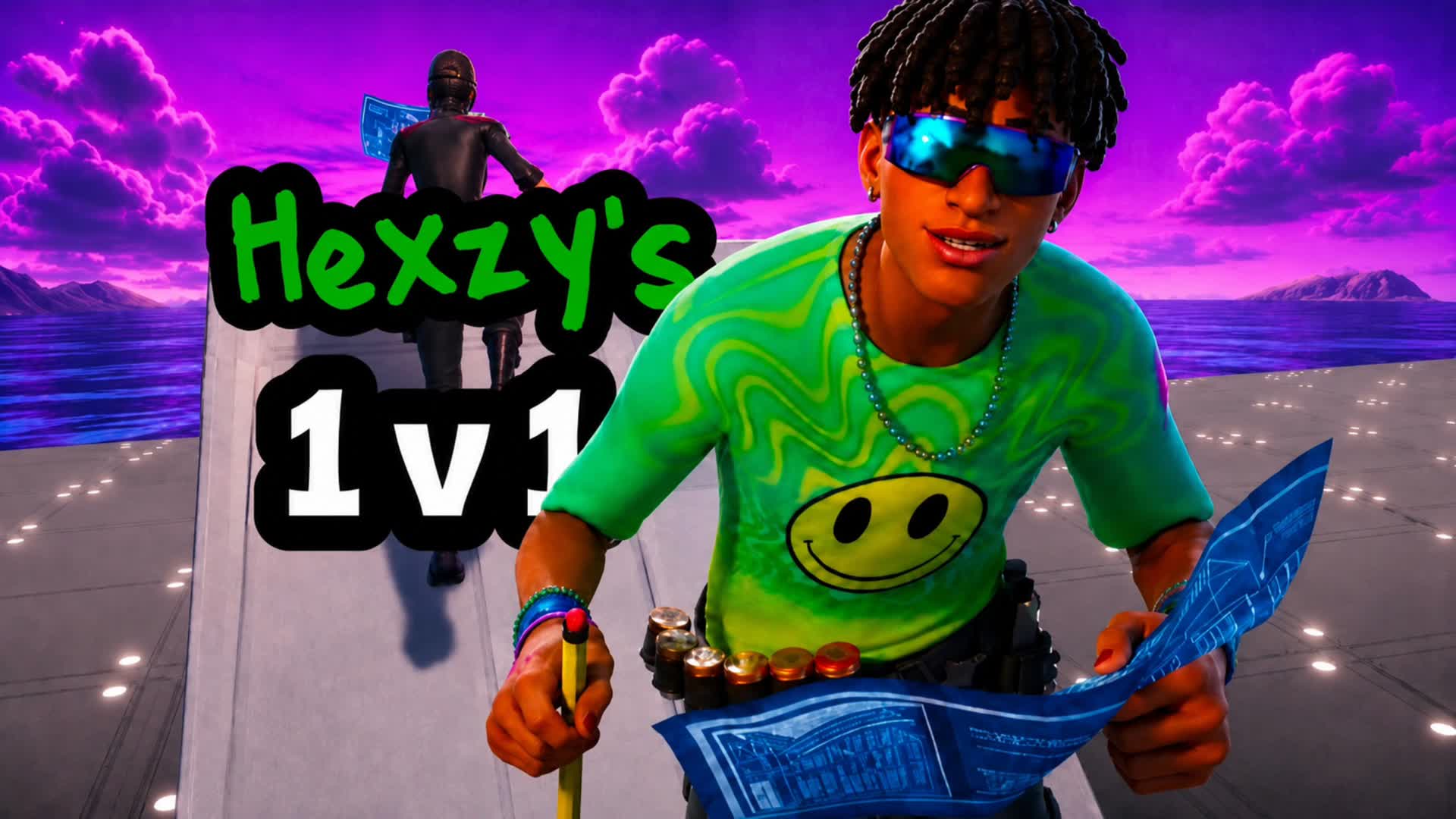 Hexzy's 1v1 and freebuild — Fortnite Creative map