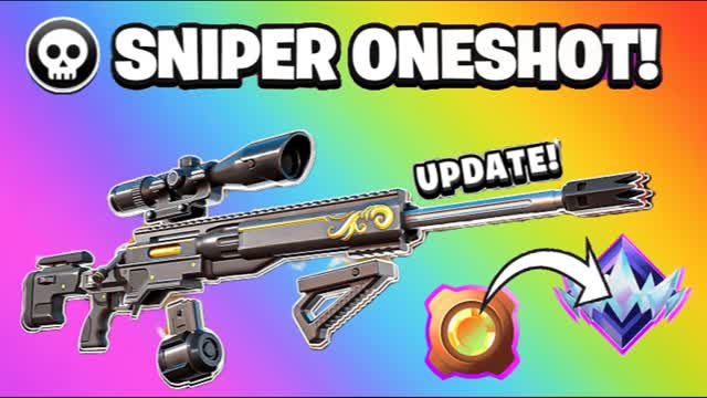 SNIPER ONE SHOT 🎯 GREASY GROVE! — Fortnite Creative map