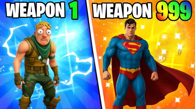 🦸‍♂️ SUPER GUN GAME 🔫ONE SHOT — Fortnite Creative map cover art