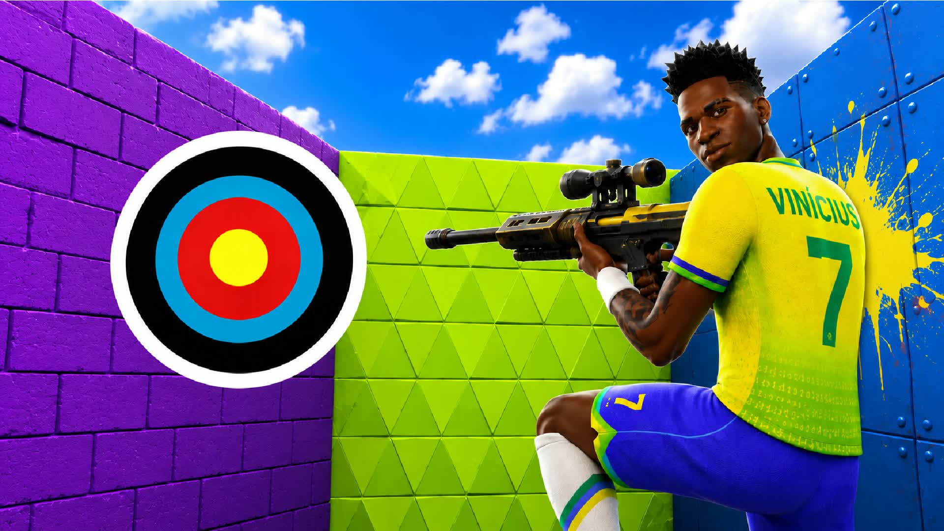 TRICK SHOT DEATHRUN SNIPER 🎯 VINI JR — Fortnite Creative map