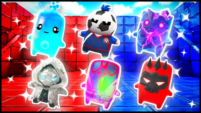 RED VS BLUE ALPHA GLOW 🔴🔵 — Fortnite Creative map cover art