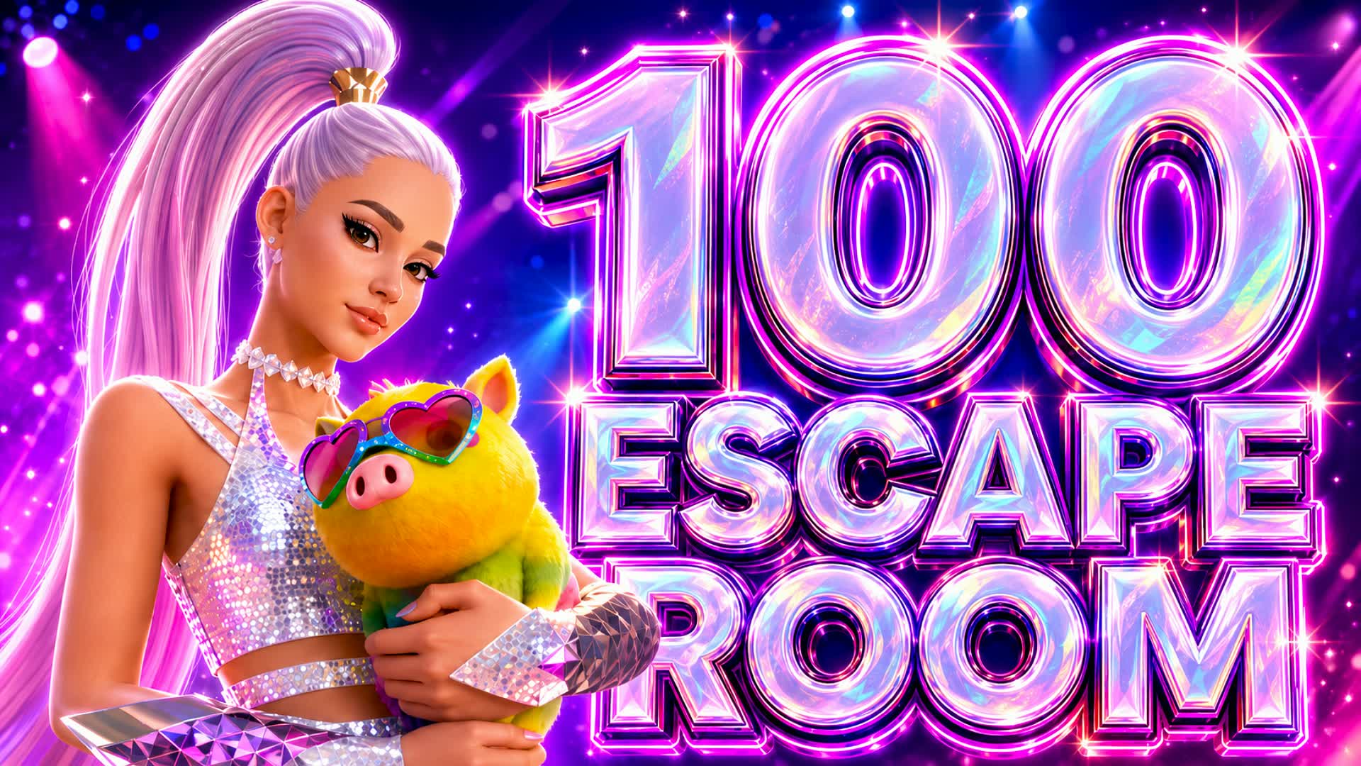 100 QUEEN ESCAPE ROOM 💋 — Fortnite Creative map