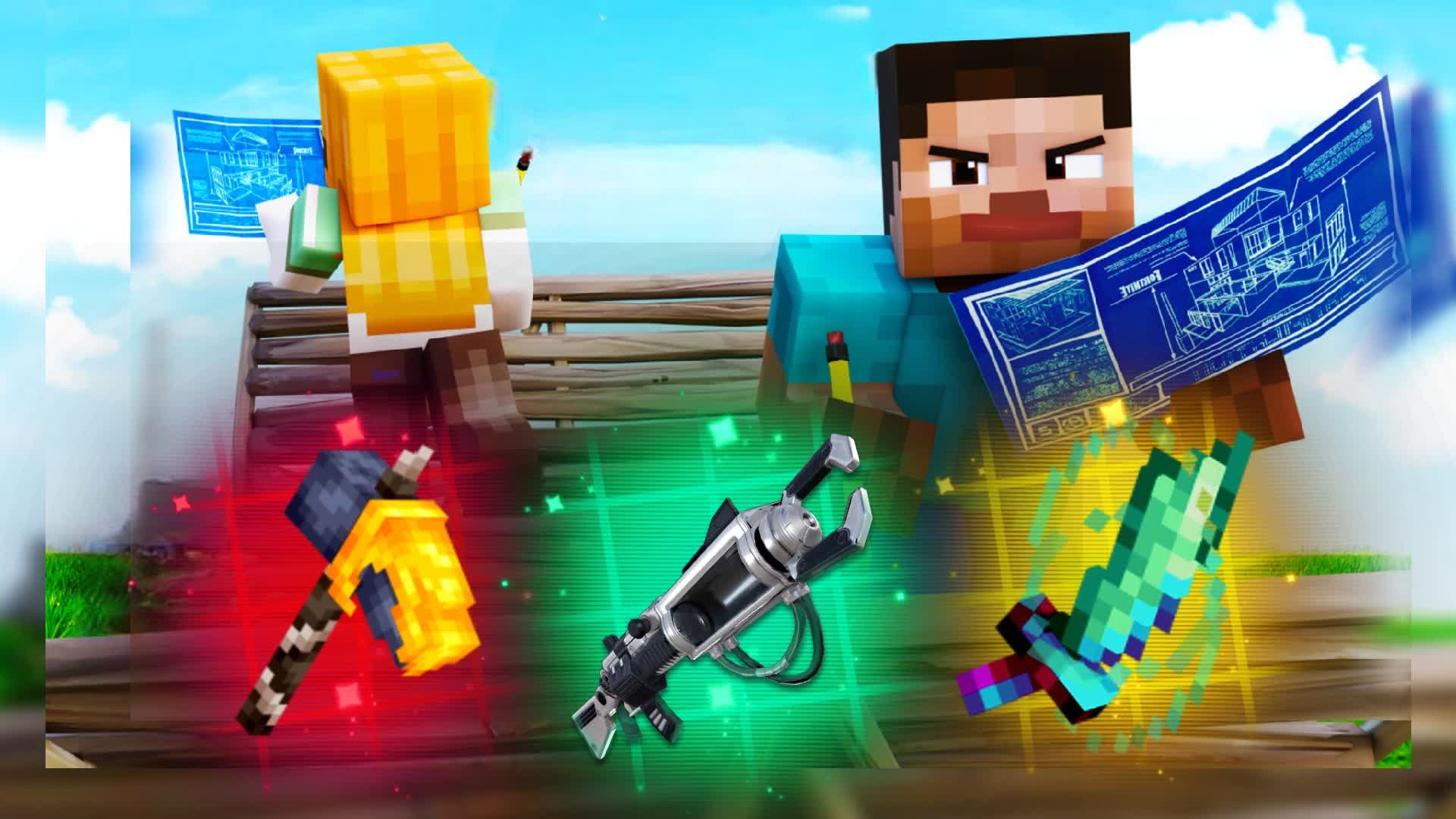 💎MINECRAFT 1V1💎WITH EVERY GUN🎯FFA — Fortnite Creative map