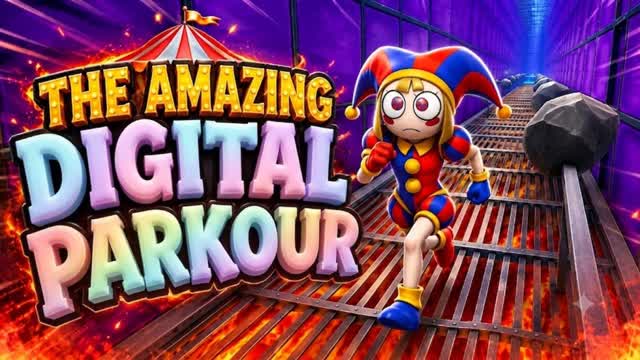 🎪THE AMAZING DIGITAL PARKOUR🎪 — Fortnite Creative map cover art