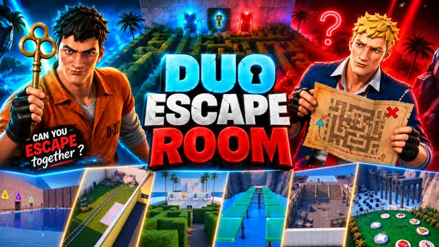 DUO ESCAPE ROOM NEXUS — Fortnite Creative map cover art