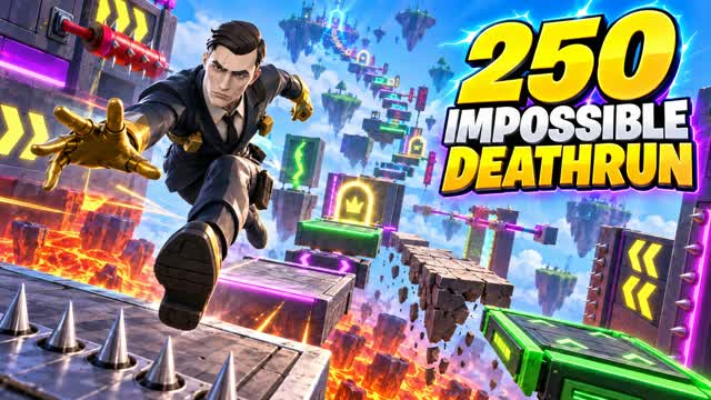 250 IMPOSSIBLE DEATHRUN — Fortnite Creative map cover art