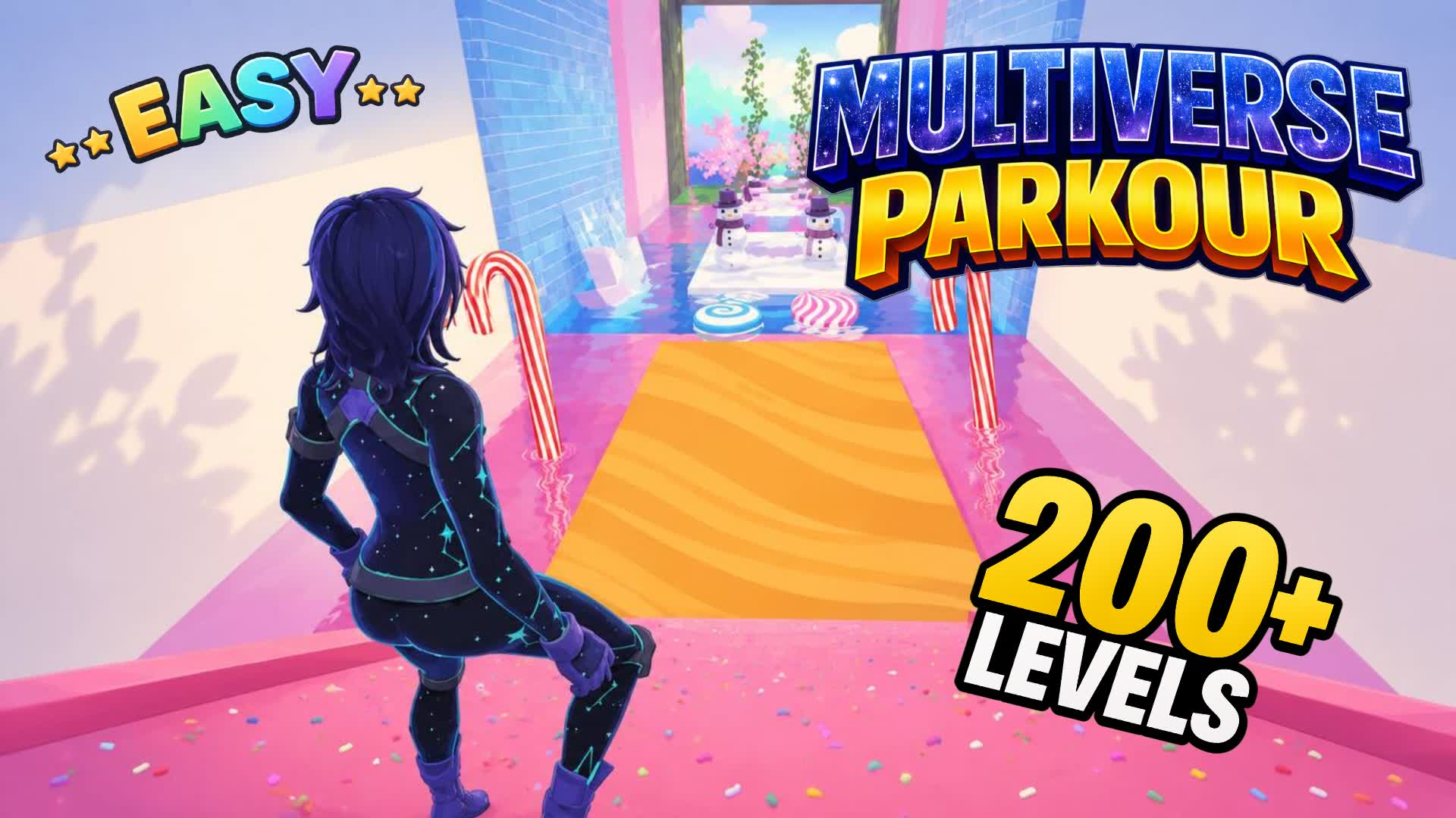 🌌MULTIVERSE PARKOUR 200+🌌(DEATHRUN) — Fortnite Creative map