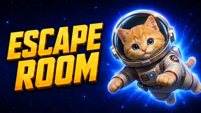 🔑ESCAPE ROOM SPACE CAT — Fortnite Creative map cover art