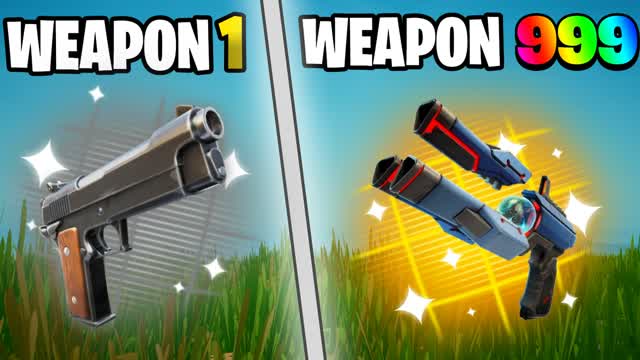 ⭐ GUN GAME ONE SHOT 🎯 GOAT — Fortnite Creative map cover art