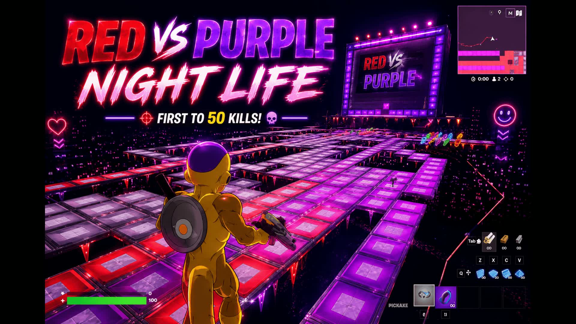 Red V Purple Night Life — Fortnite Creative map