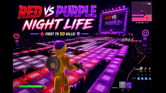 Red V Purple Night Life — Fortnite Creative map cover art