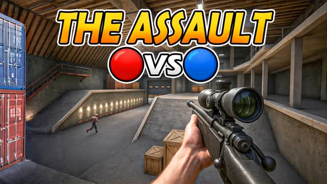 👑 THE ASSAULT 🔴🔵 RED VS BLUE — Fortnite Creative map cover art