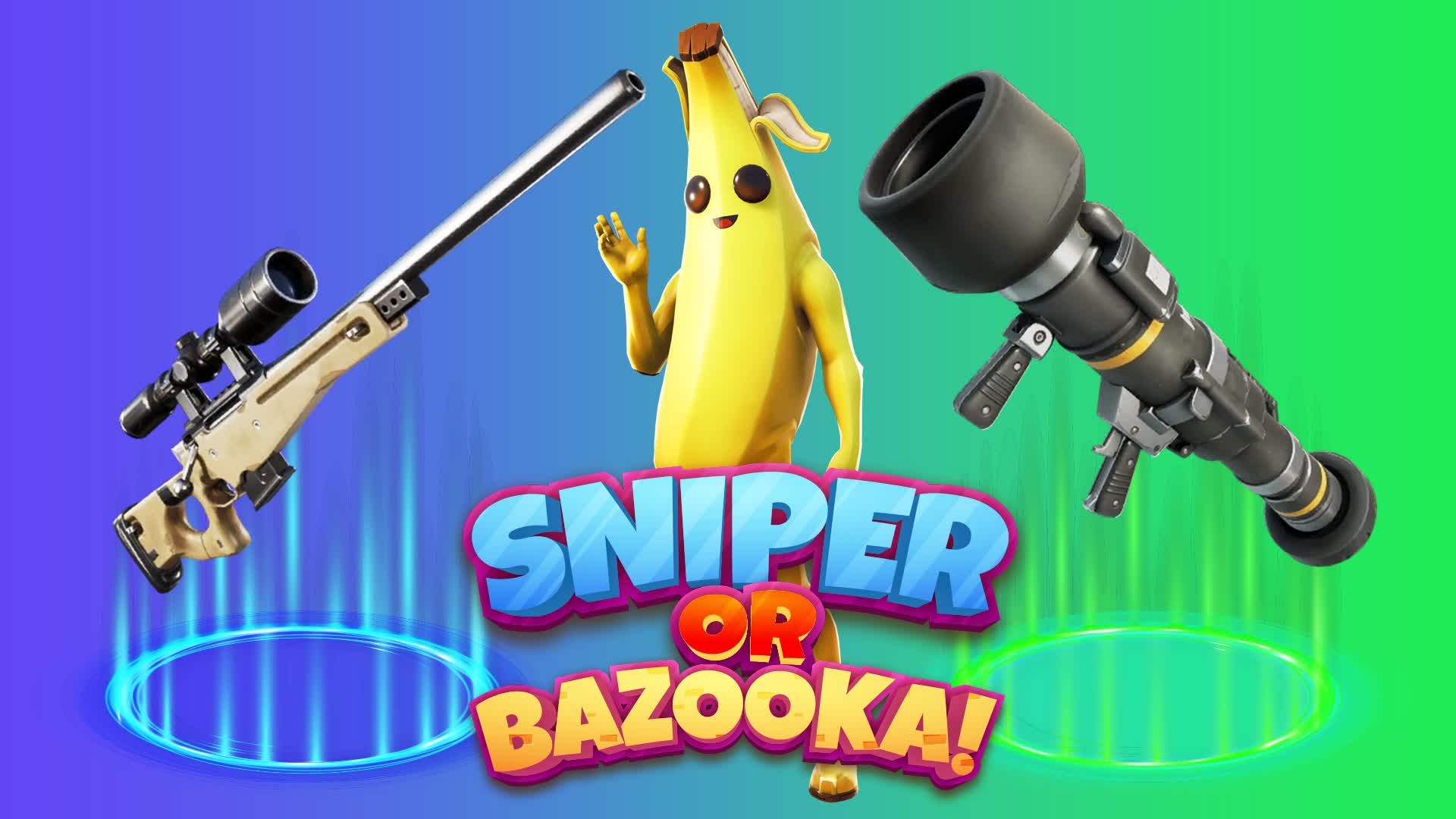 SNIPER or BAZOOKA! 🎯🚀 — Fortnite Creative map cover art