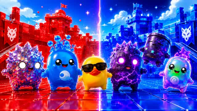 RED VS BLUE 🌈 PET 🐾PARADISE — Fortnite Creative map