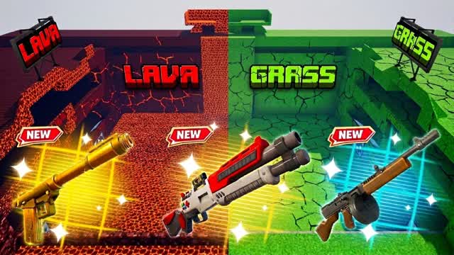 LAVA VS GRASS 🔴🟢 — Fortnite Creative map