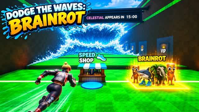 DODGE THE WAVES: BRAINROT — Fortnite Creative map