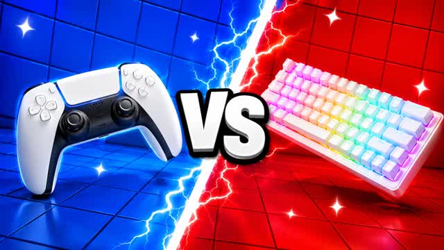 RED VS BLUE SYNTHETIC GRID 🔴🔵 — Fortnite Creative map cover art