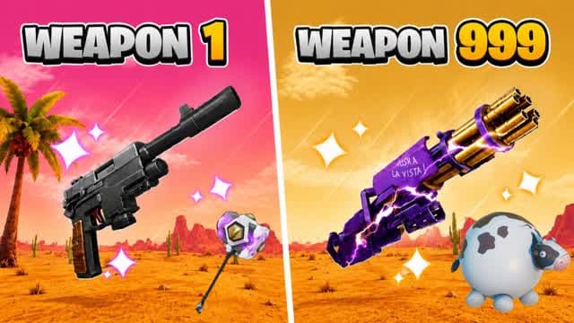 ☀️CHAOS GUN GAME🔫 ONE SHOT🎯 — Fortnite Creative map